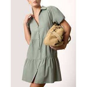 Brochu Walker Havana mini dress size XS agave green quiet luxury